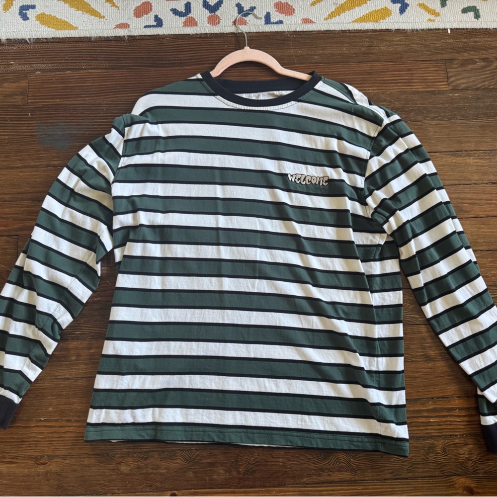 Men's Striped Black and White Shirt